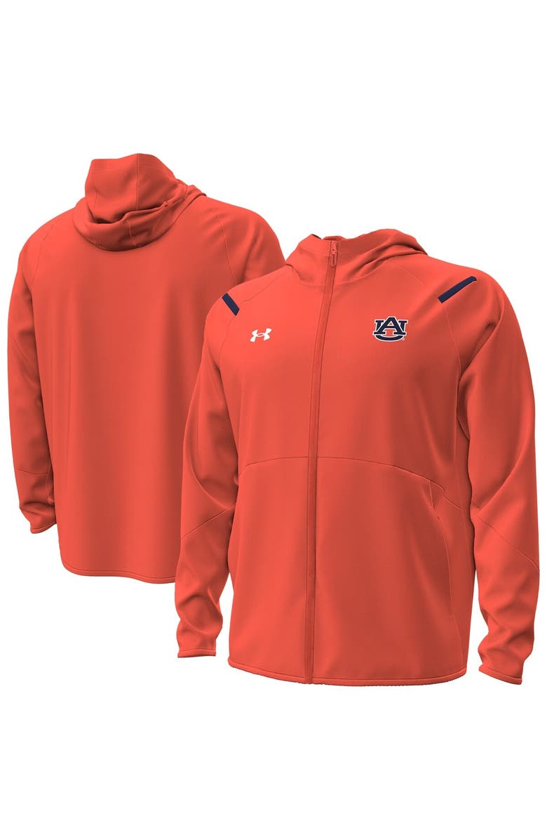 Under Armour Men's Under Armour Orange Auburn Tigers Unstoppable Performance Fleece Hoodie Half-Zip Jacket, Main, color, Orange