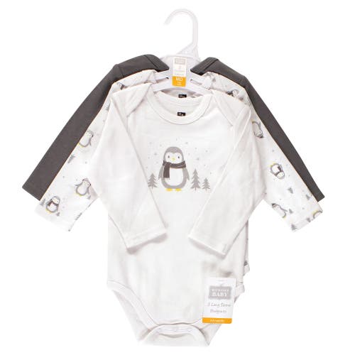 Hudson Baby Essential Long-sleeve Cotton Bodysuit Triple Set