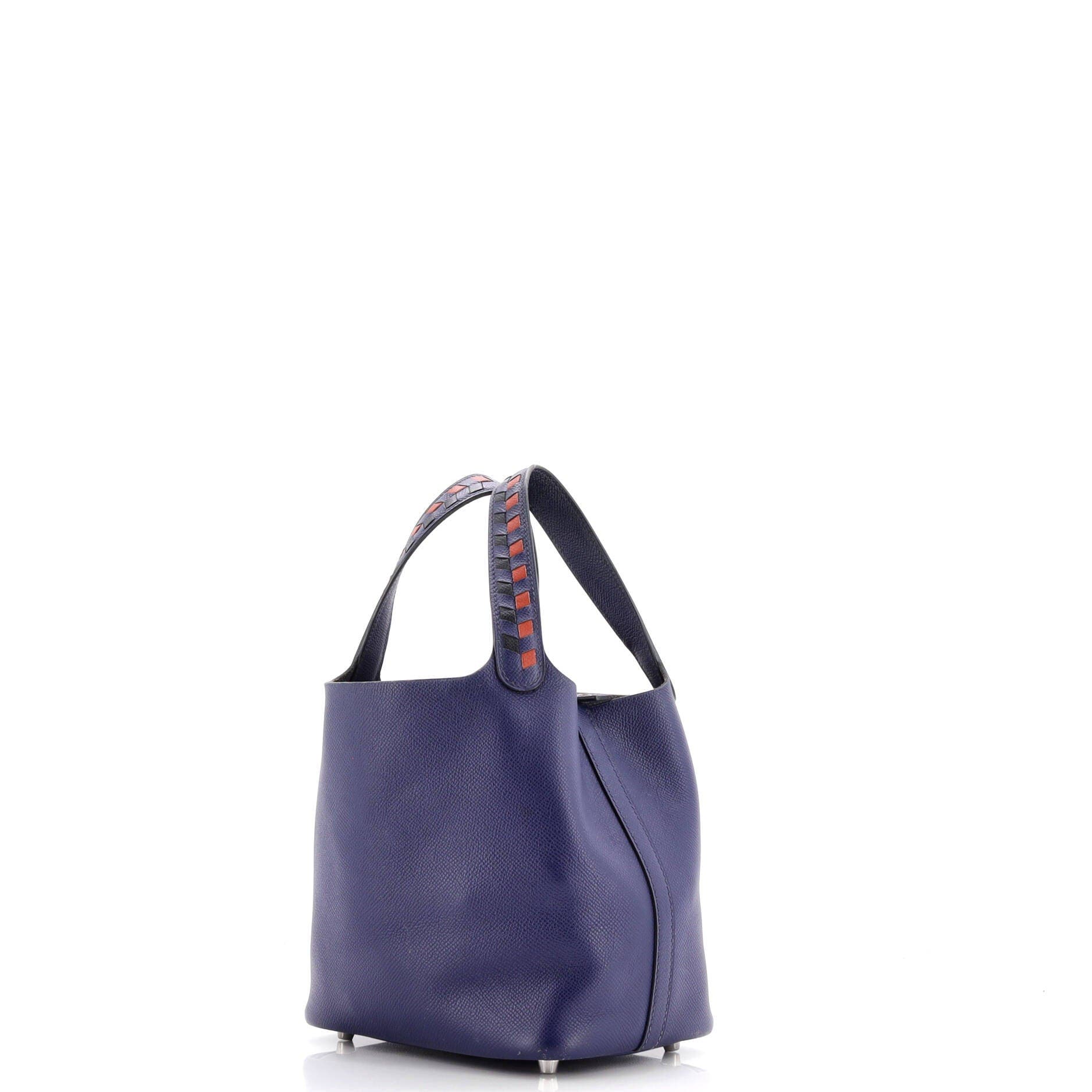 Picotin Lock Bag Tressage Epsom PM, Alternate, color, Blue
