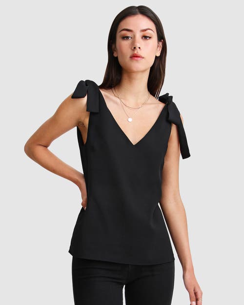 Belle & Bloom Feel For You V-neck Top In Black