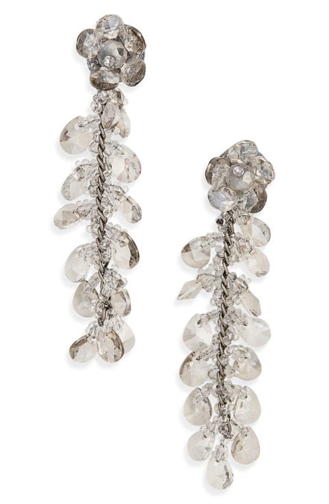Felice Beaded Flower Drop Earrings