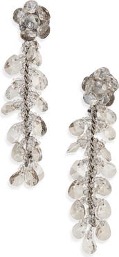 Deepa Gurnani Felice Beaded Flower Drop Earrings