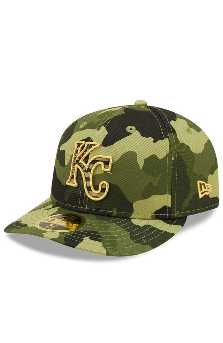 New Era Men's New Era Camo Kansas City Royals 2022 Armed Forces Day On-Field Low Profile 59FIFTY, Alternate, color, 