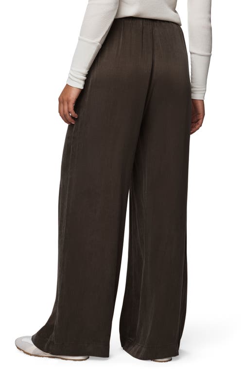 Splendid Serena Satin Pull-on Pants In Brown