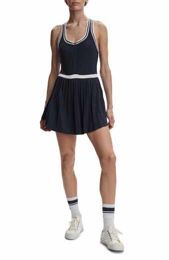 Varley Jane Front Zip Pleated Minidress