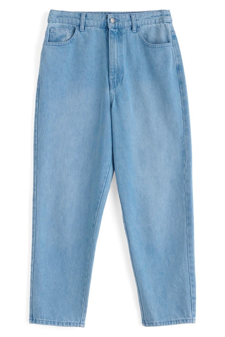 Towan Barrel Leg Organic Cotton Jeans, Alternate, color, LIGHT WASH HIGH TWIST