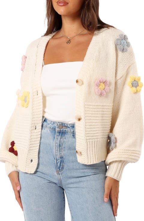 Sienna 3D Flower Cardigan