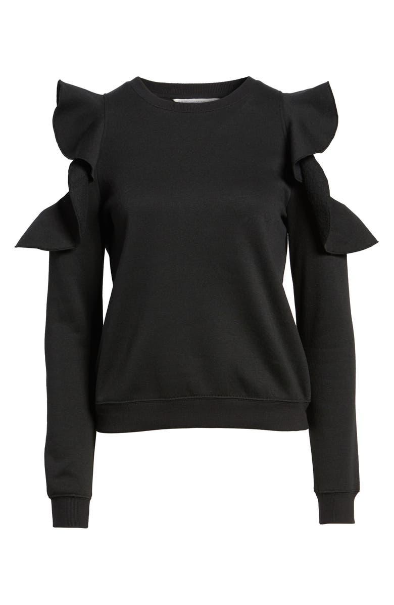 Rebecca Minkoff Gracie Cold Shoulder Sweatshirt, Alternate, color,