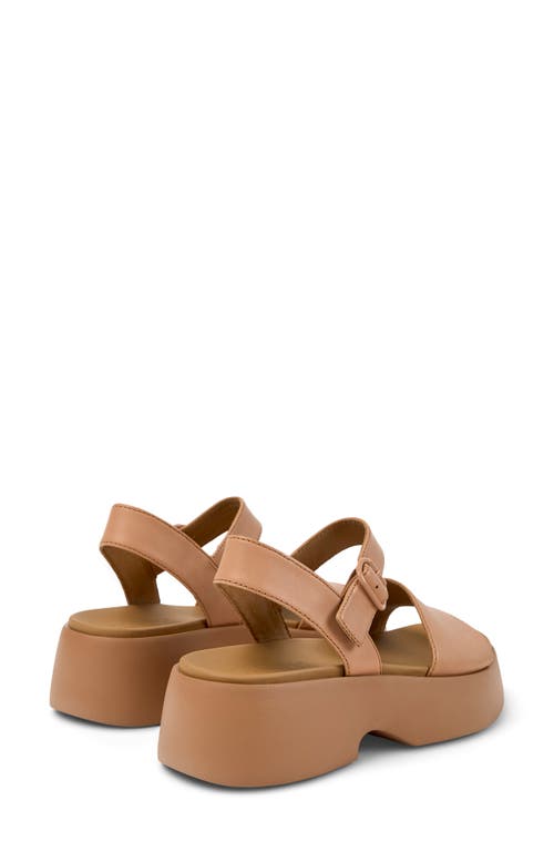 Camper Tasha Platform Sandal In Nude/beige