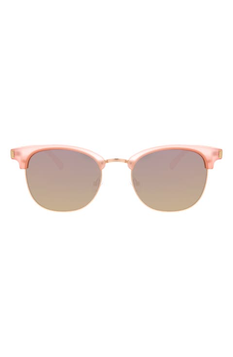 52mm Retro Half Rim Sunglasses