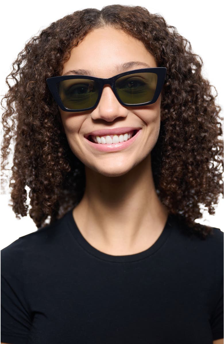 Derek Lam 10 Crosby Shay Sunglasses, Alternate, color, Black