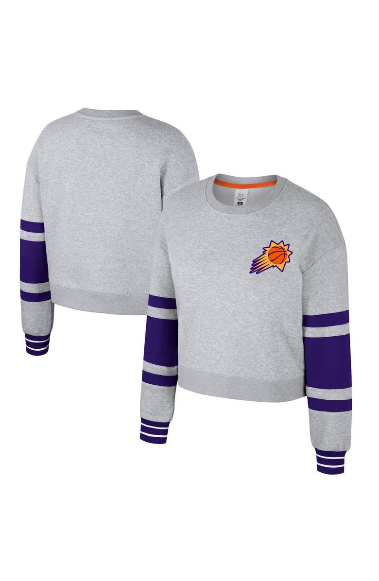 Stadium Essentials Women's Stadium Essentials Heather Gray Phoenix Suns 2024/25 City Edition Scrimmage Cropped Pullover Sweatshirt, Alternate, color, Heather Gray