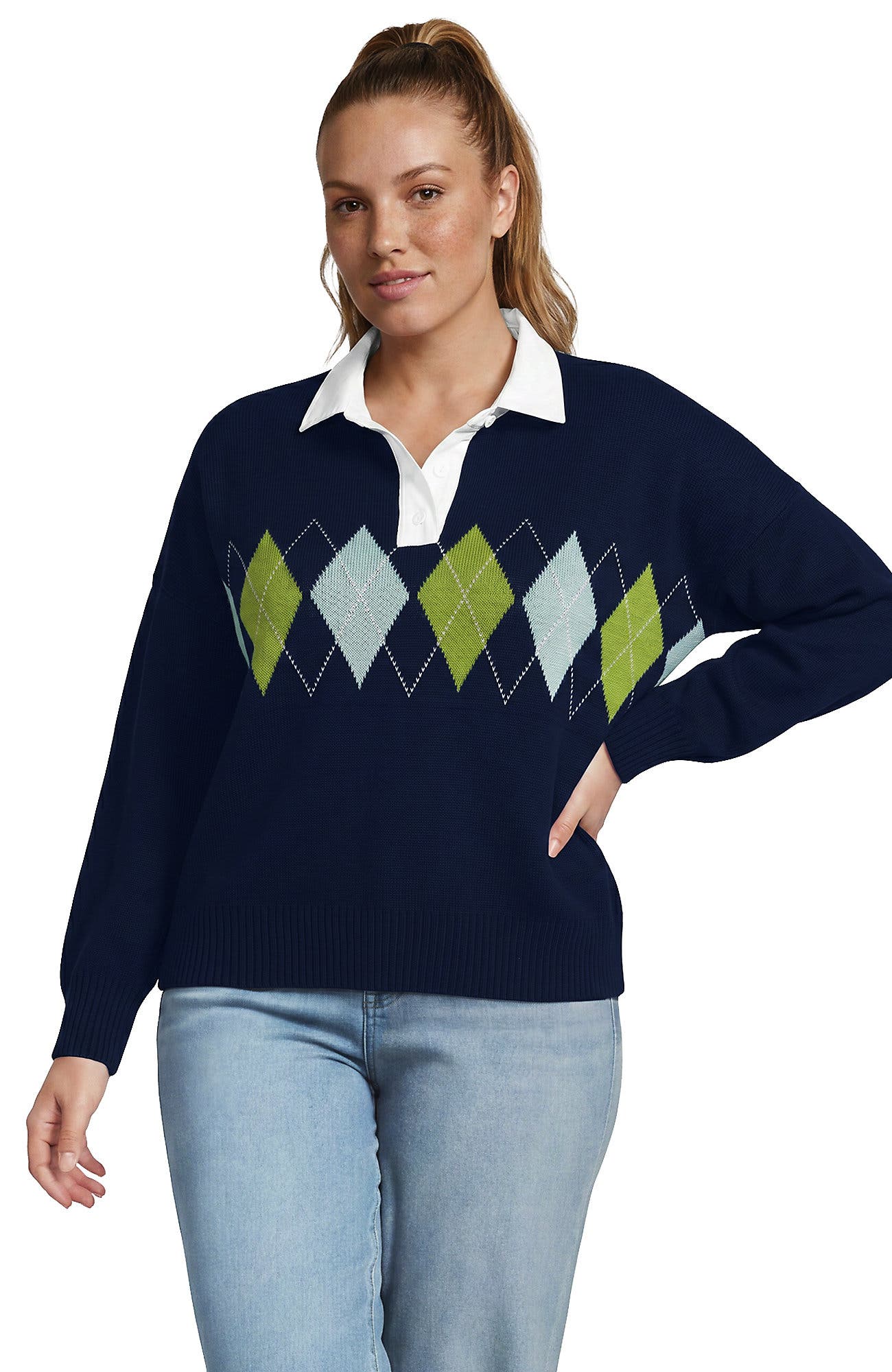 selected Deep Sea Navy Argyle