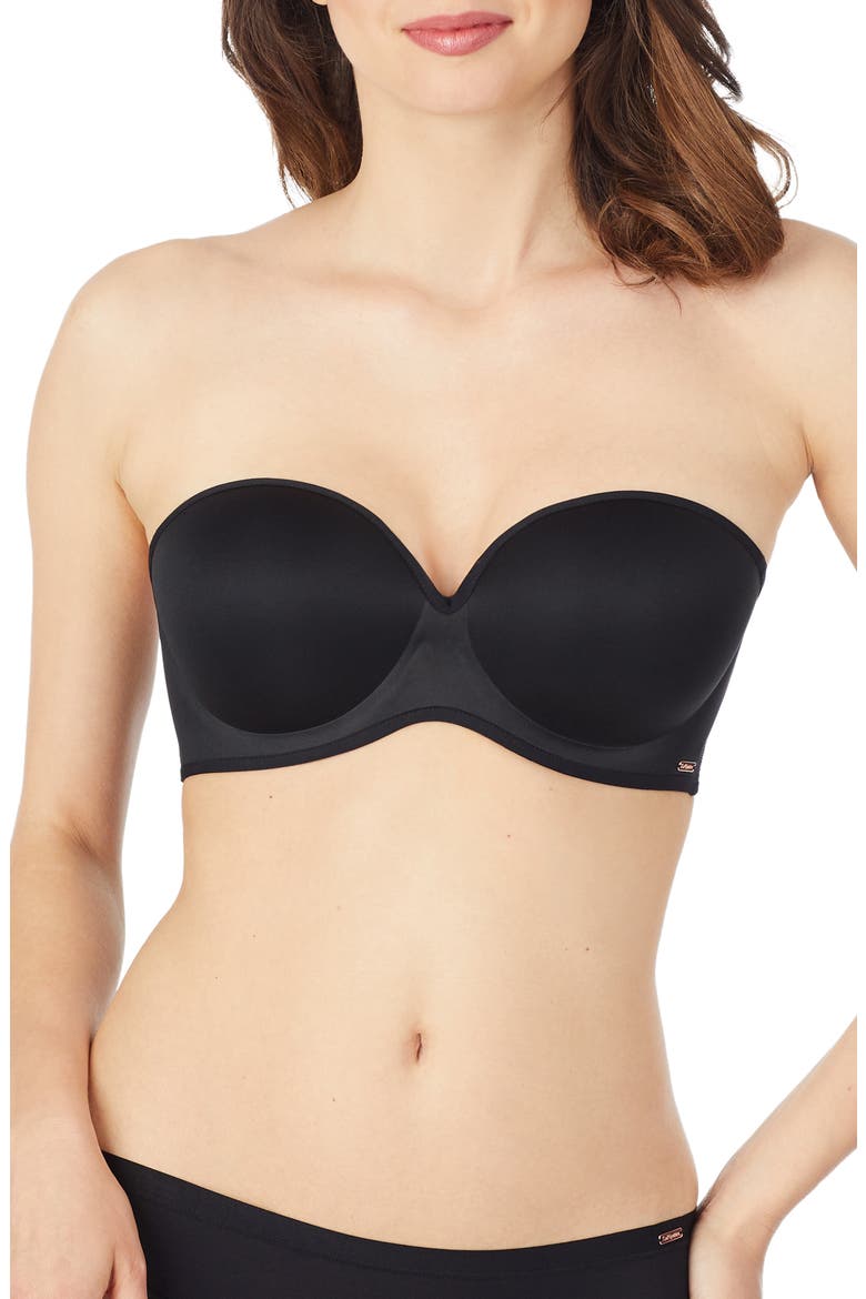 Clean Lines Strapless Underwire Bra, Main, color, BLACK