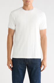 DENIM AND FLOWER Tipped Trim T-Shirt