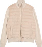 Herno Mixed Media Mélange Cash-Feel Quilted Down Jacket