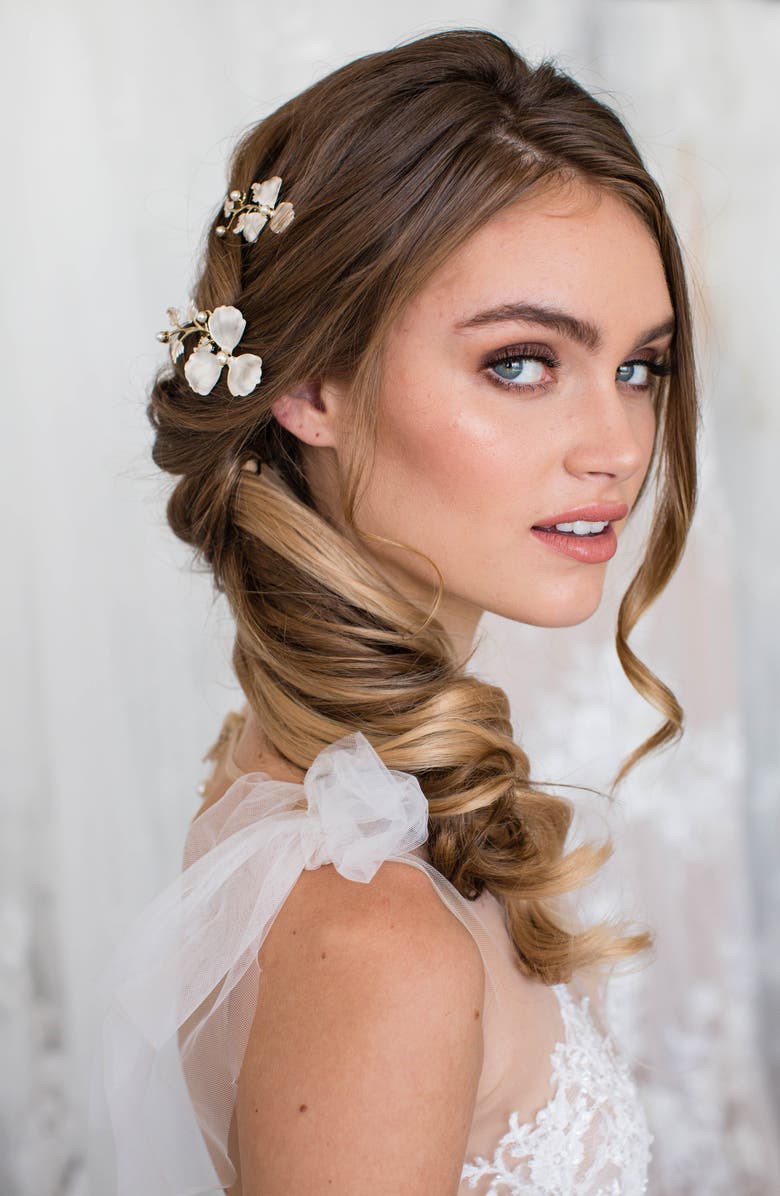 Brides & Hairpins Gabi Set of 2 Imitation Pearl Hair Pins, Alternate, color,