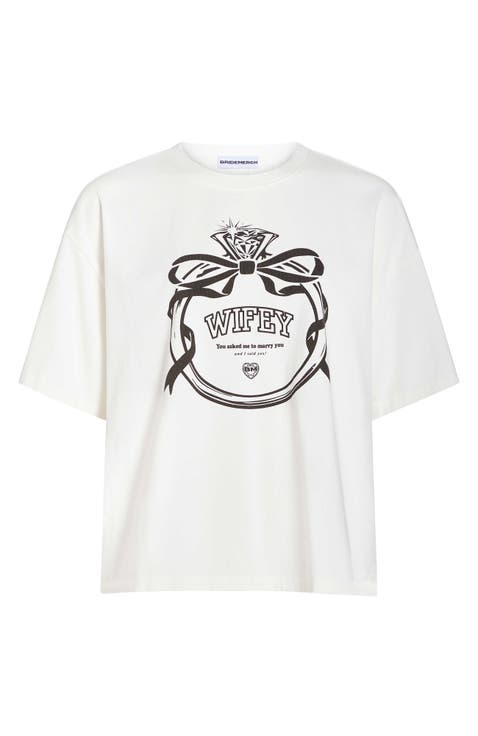 Wifey Ring Oversized Crop Tee
