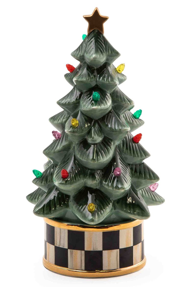 Granny Kitsch Illuminated Christmas Tree Ornament, Alternate, color, GREEN