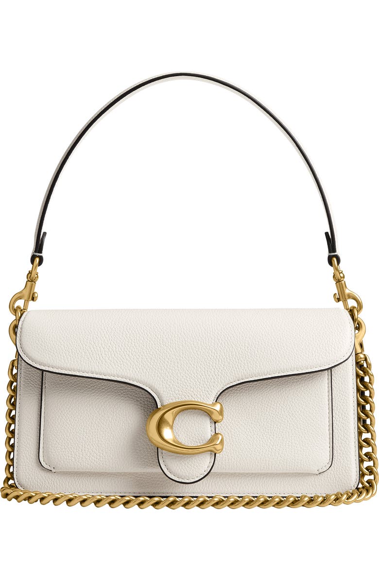 COACH Short Chunky Curb Chain Strap, Alternate, color, Brass