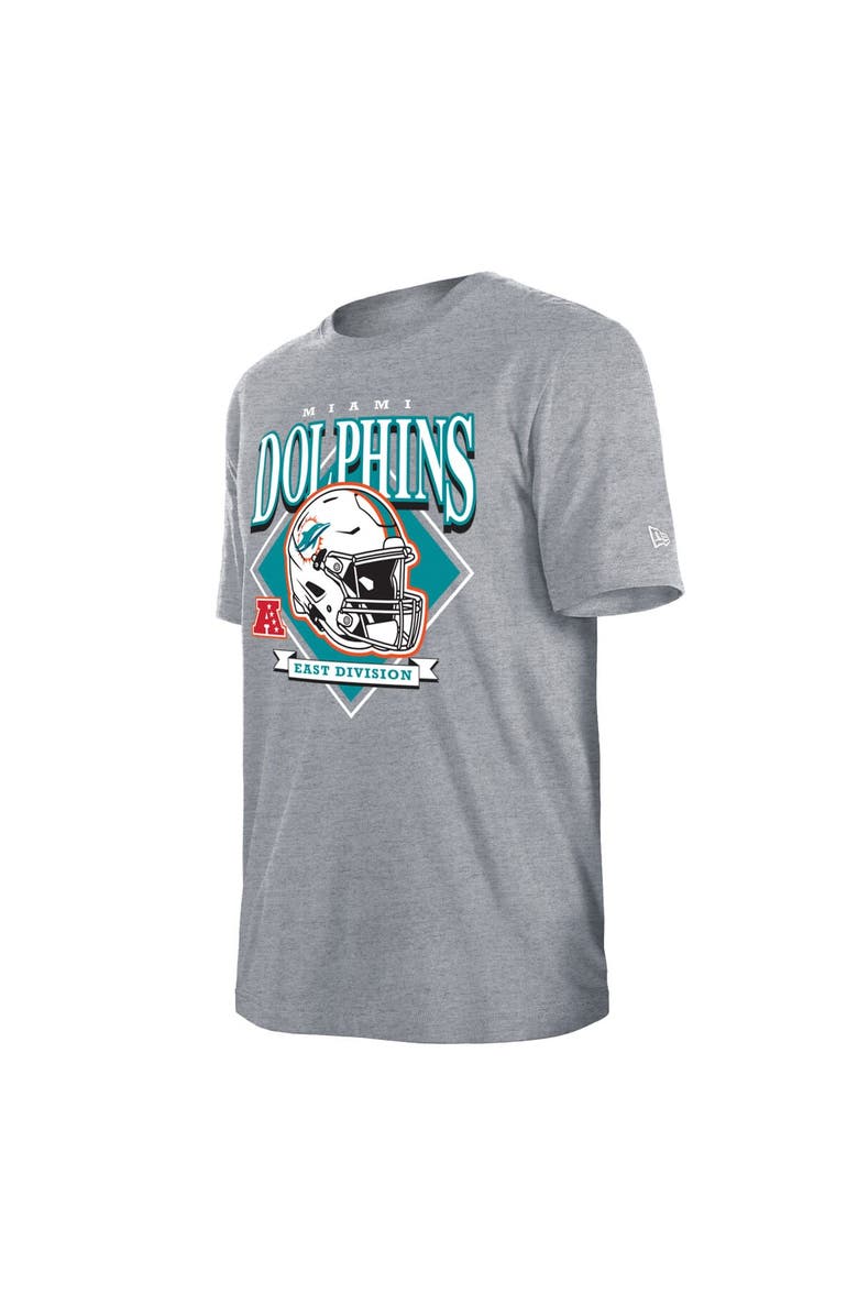 New Era Men's New Era Gray Miami Dolphins Team Logo T-Shirt, Alternate, color, Gray