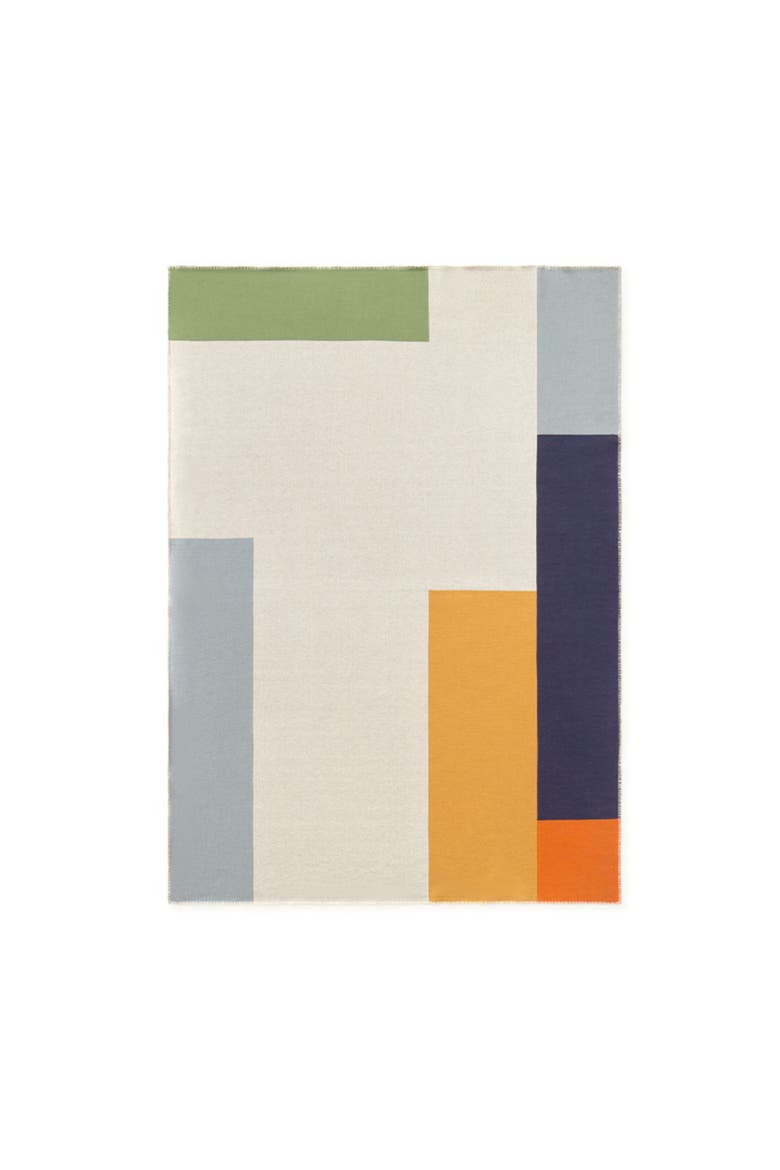 Knitted Blanket Color Composition, Alternate, color, Beige, green