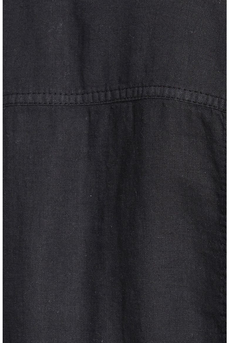 Linen Utility Jacket, Alternate, color, BLACK