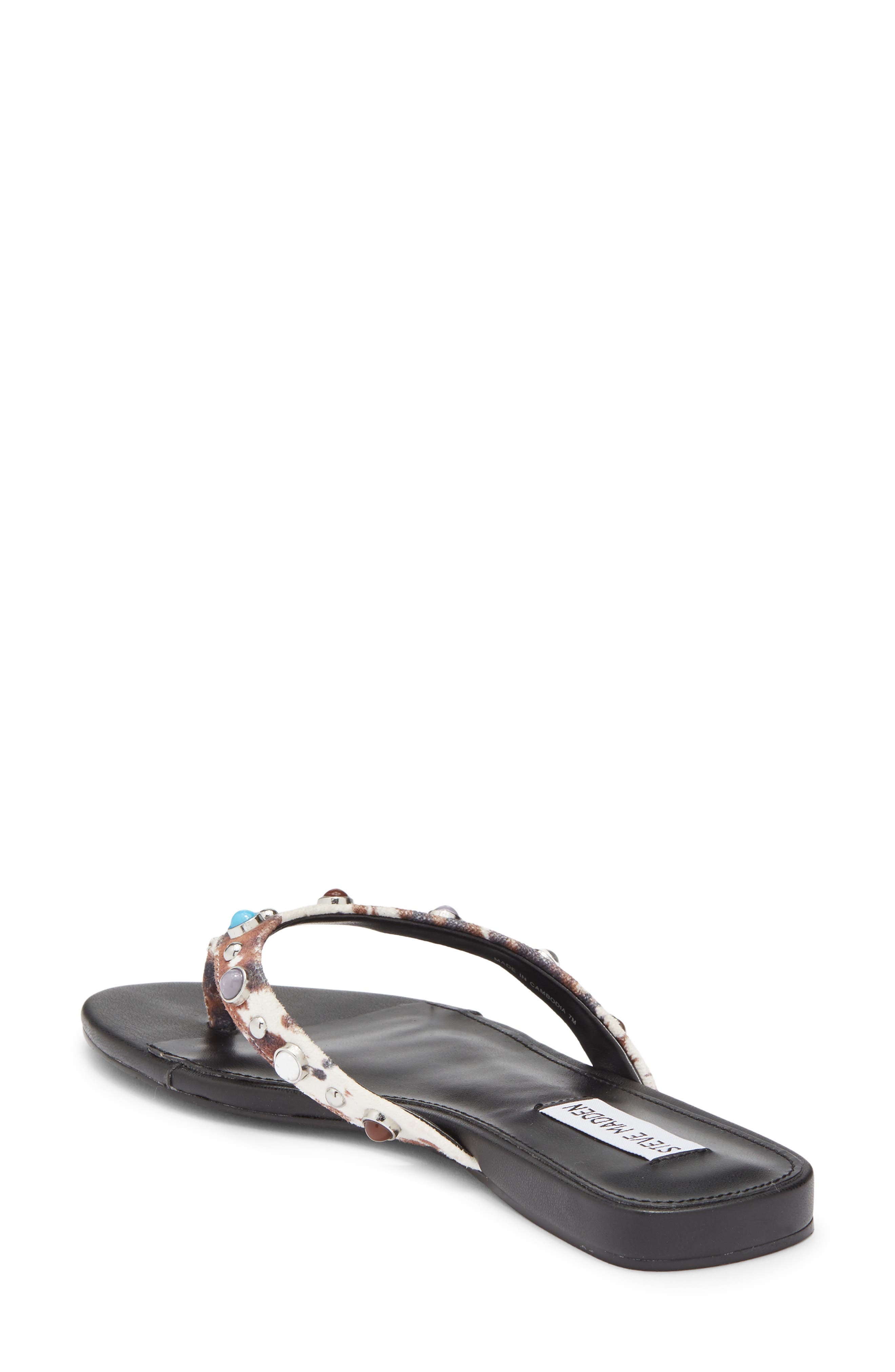 Steve Madden Daizy Flip Flop, Alternate, color, Black/ Silver