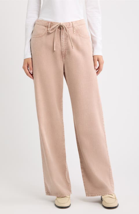 Phoebe Drawstring Wide Leg Jeans