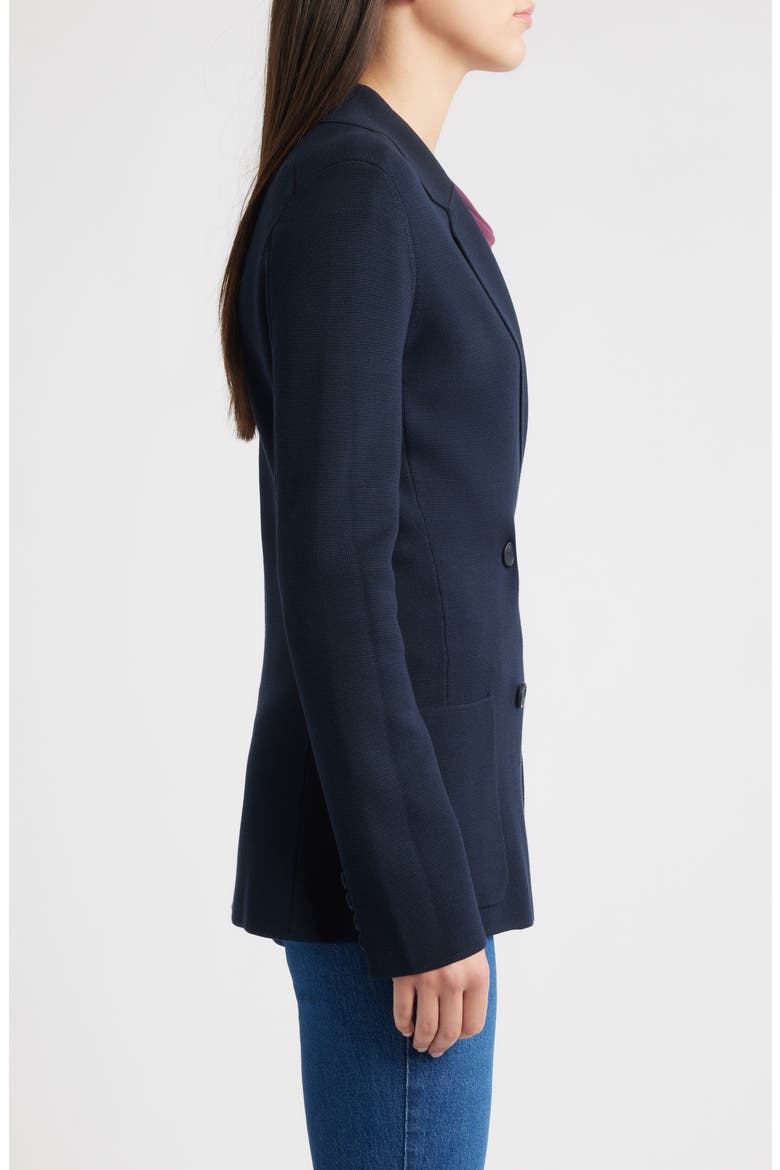 Fibrinta Double Breasted Knit Jacket, Alternate, color, DK BU