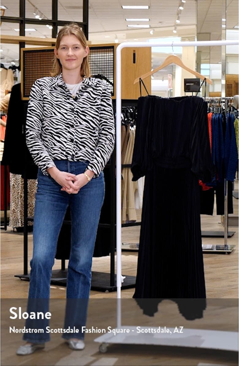 Sienna Pleated Off the Shoulder Maxi Dress, sales video thumbnail