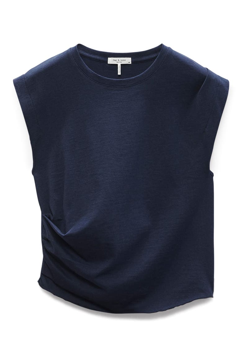 Mica Gathered Muscle Tee, Alternate, color, DEEP BLUE