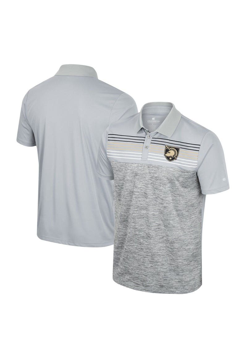 COLOSSEUM Men's Colosseum Gray Army Black Knights Cybernetic Polo (Men ...