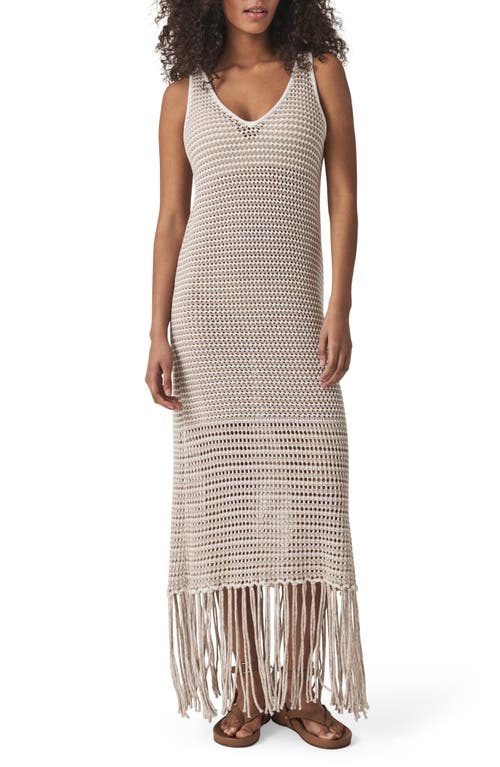 Splendid Kellan Open Stitch Fringe Sweater Dress