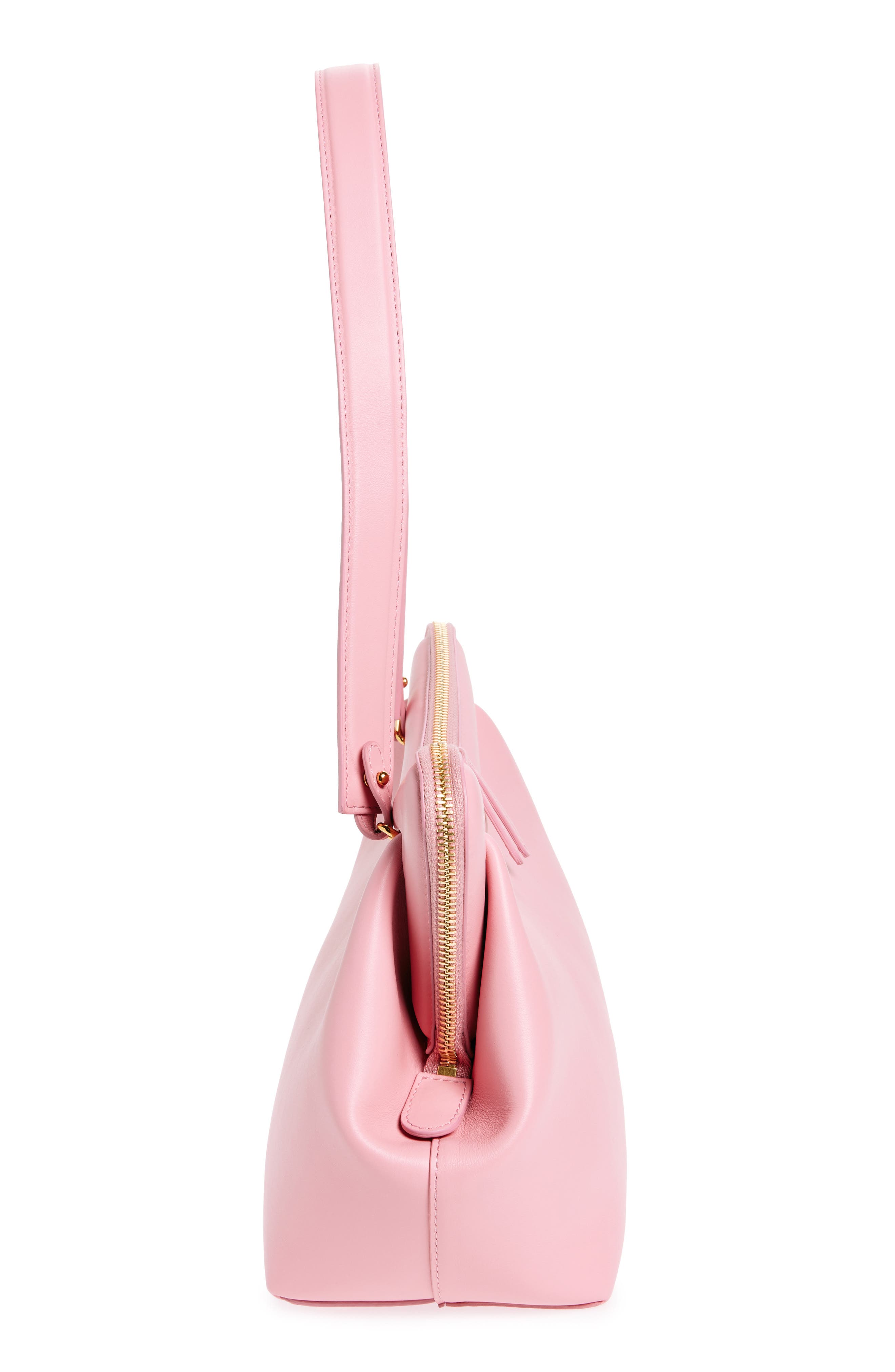 Mansur Gavriel M Frame Leather Shoulder Bag, Alternate, color, Flamingo