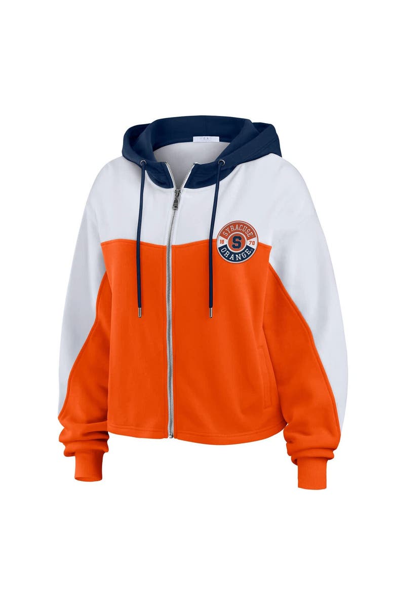 WEAR by Erin Andrews Women's WEAR by Erin Andrews Orange Syracuse Orange Color-Block Full-Zip Hoodie, Alternate, color, 
