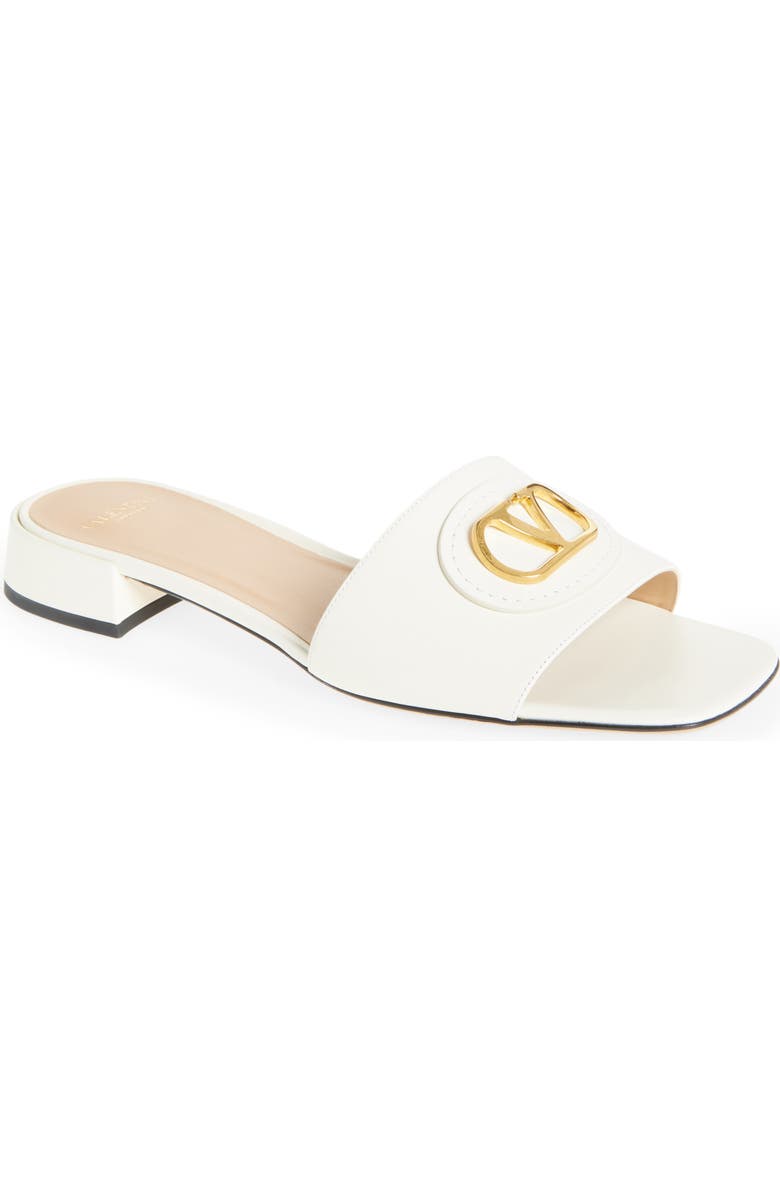 Valentino Garavani VLOGO Signature Slide Sandal, Main, color, Ivory
