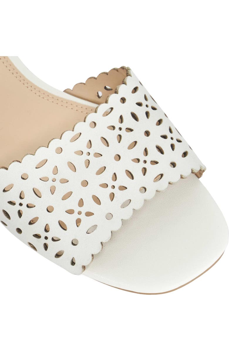Dune London Josephina Leather Sandal, Alternate, color, White