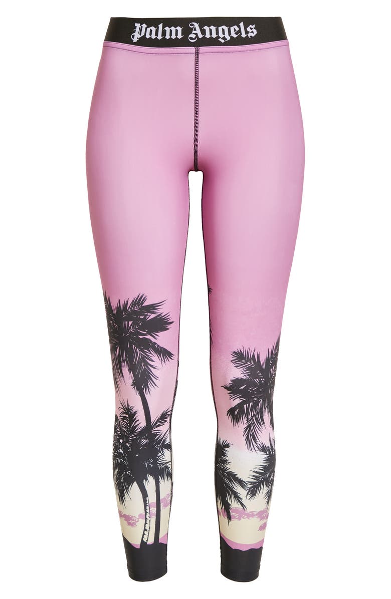 Palm Angels Sunset Logo Leggings, Alternate, color, 