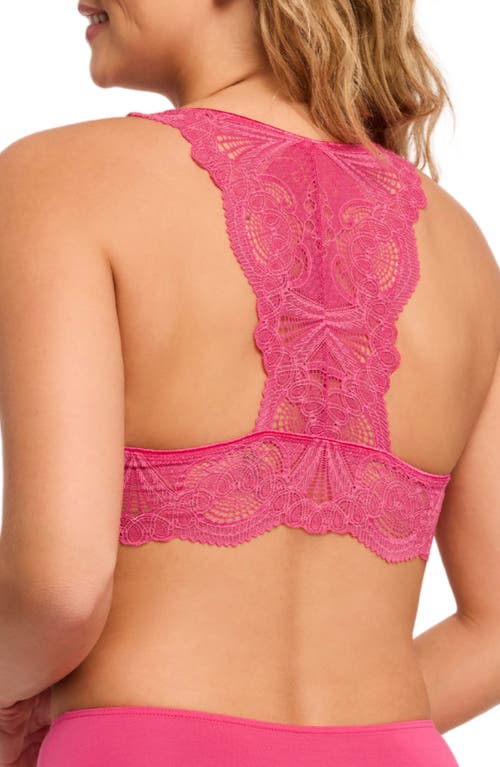 Fleur't Belle Époque Lace T-back Bralette In Azalea