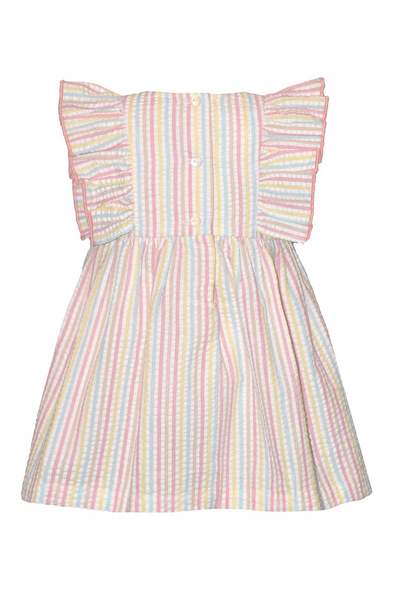 Embroidered Birds Smocked Dress, Alternate, color, PINK MULTI