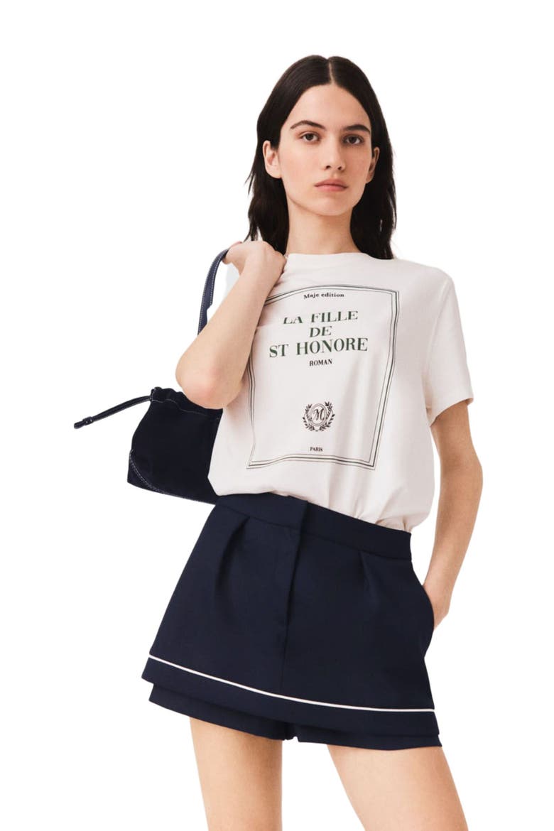 Layered-effect suit shorts, Alternate, color, Navy