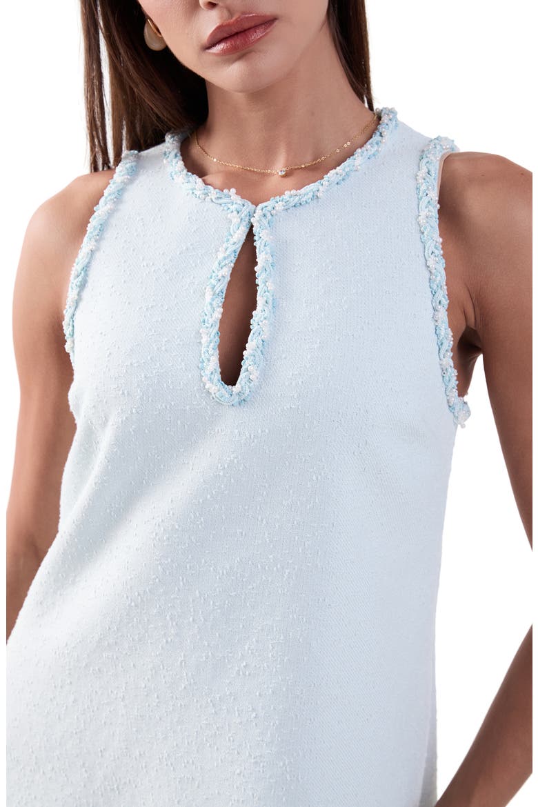 Textured Sleeveless Minidress, Alternate, color, POWDER BLUE