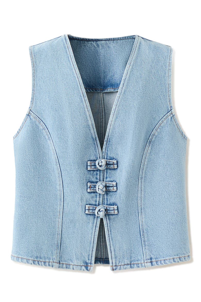 Toggle Denim Top, Alternate, color, MEDIUM BLUE