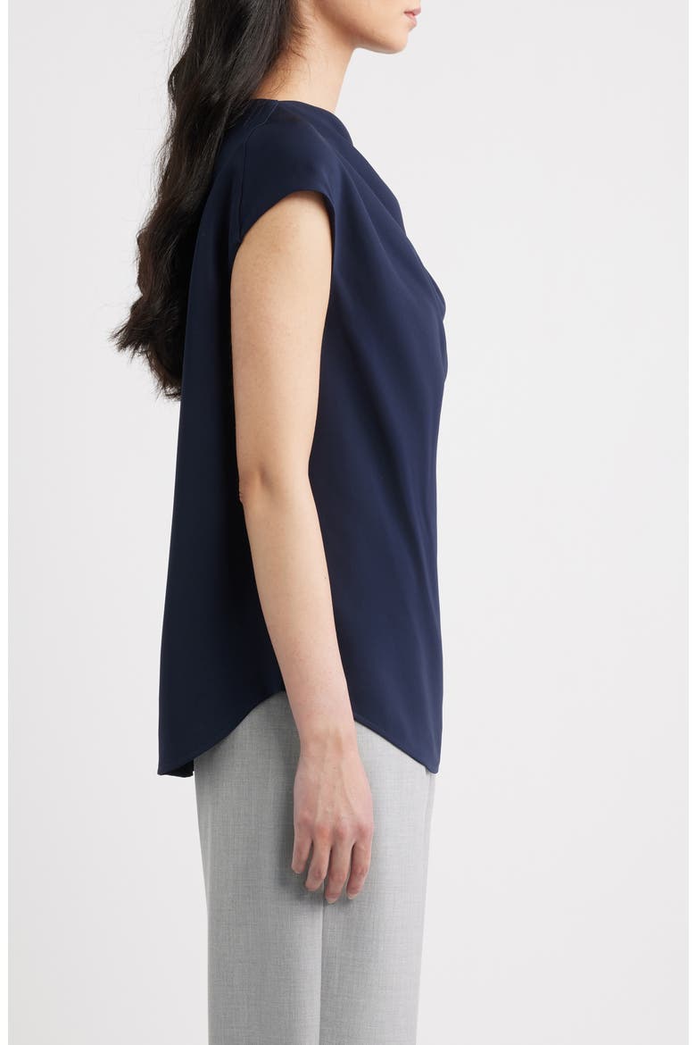 Bannea Pin Detail Crepe Top, Alternate, color, SKY CAPTAIN