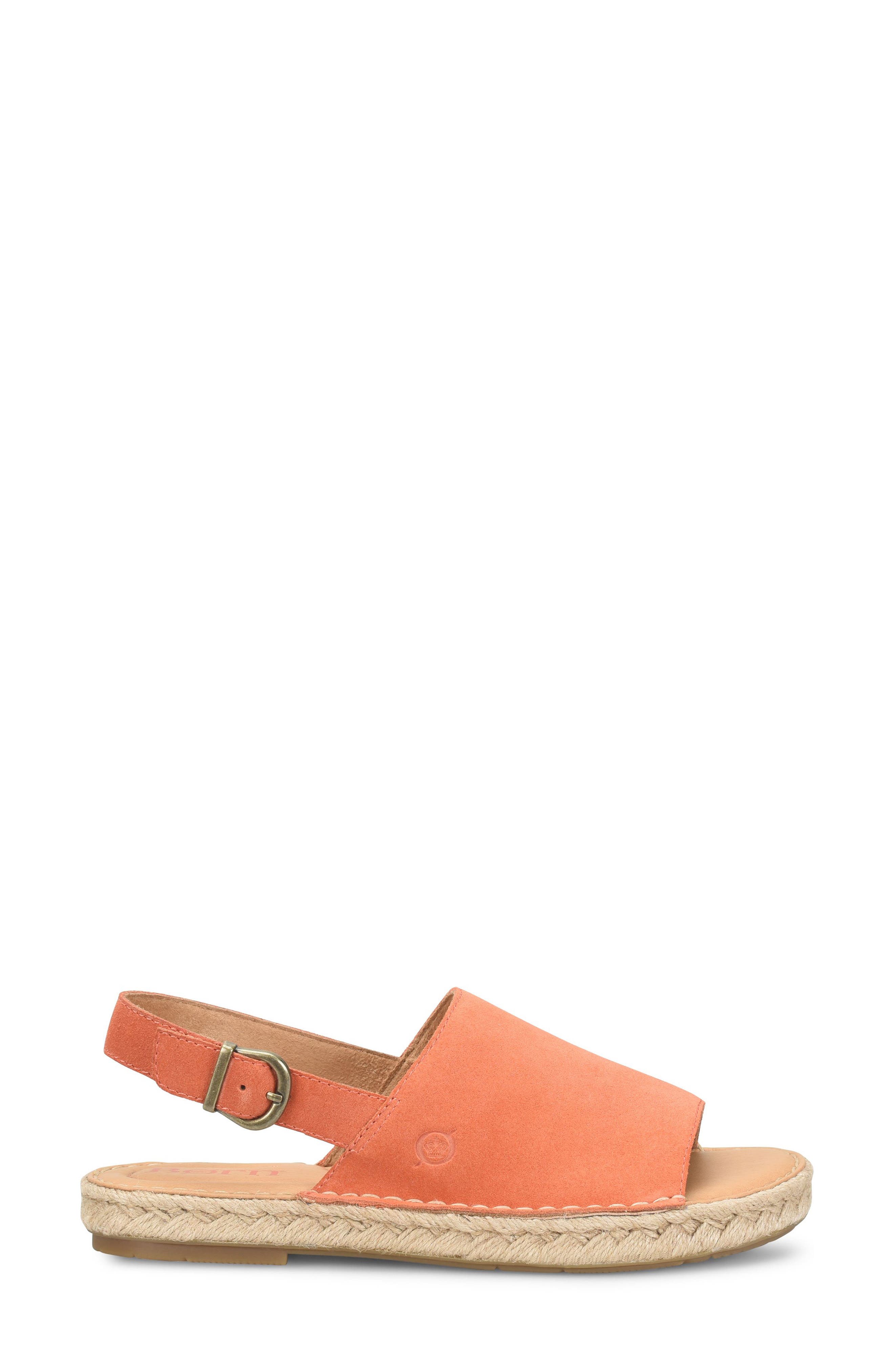 Akela Slingback Espadrille Sandal, Alternate, color, ORANGE SUEDE