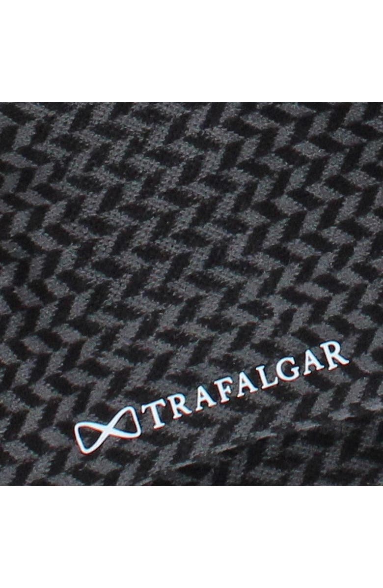 Trafalgar Holden Herringbone Mid-Calf Pima Cotton Socks, Alternate, color, Black And Charcoal Herringbone