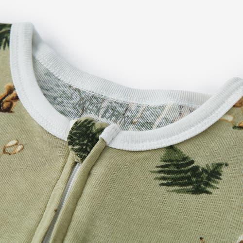 Milkbarn Organic Cotton Zipper Pajama In Multi