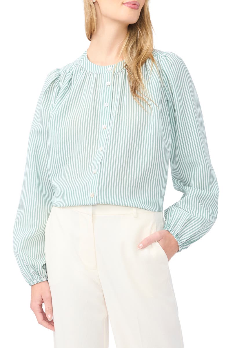 Ted Baker Brooke Stripe Top, Main, color, Fairway