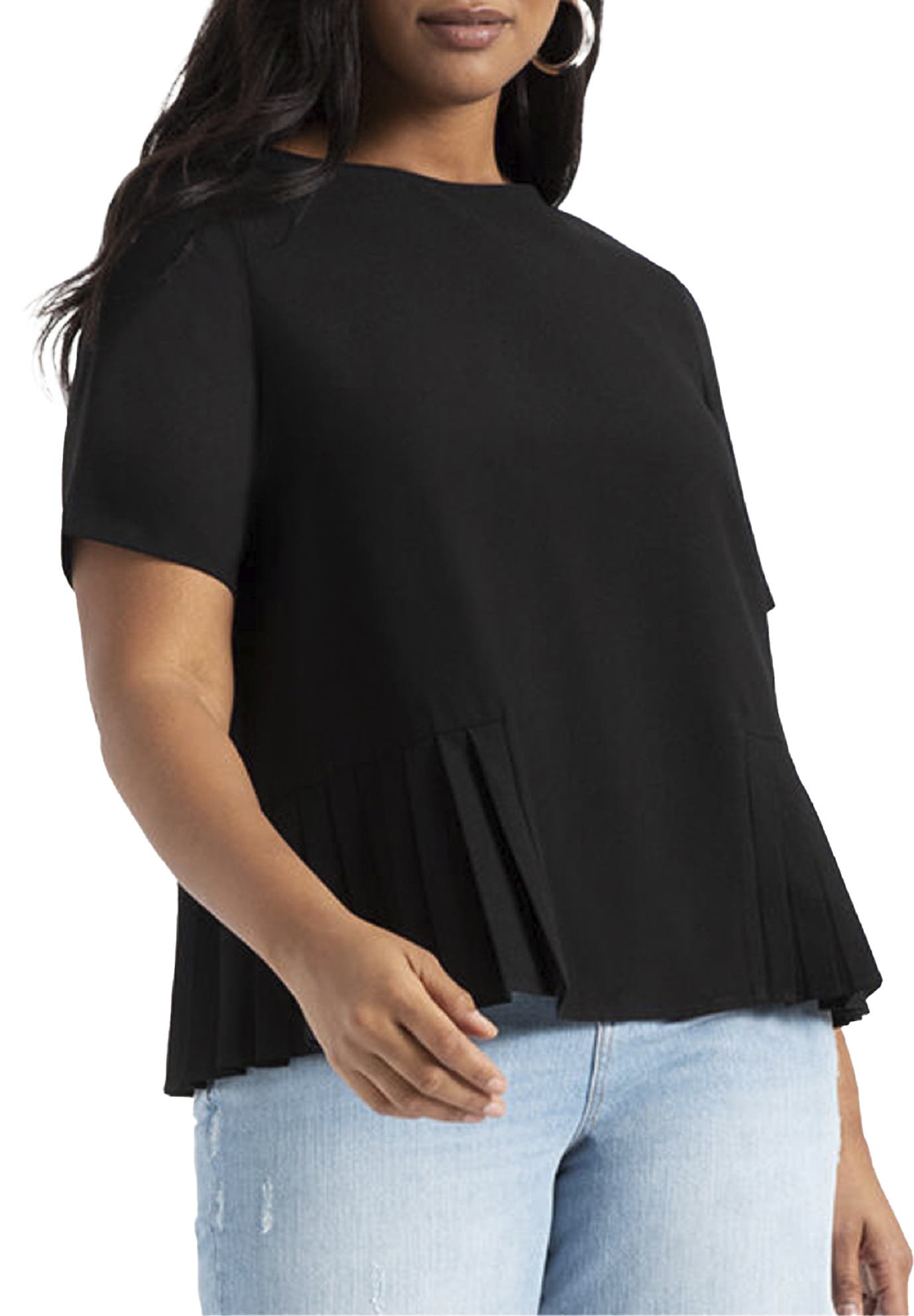 Pleated Hem Top